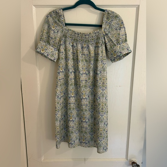 J. Crew women’s XS Afternoon Dress in Liberty fabric with puff sleeve, smocking - Picture 1 of 11